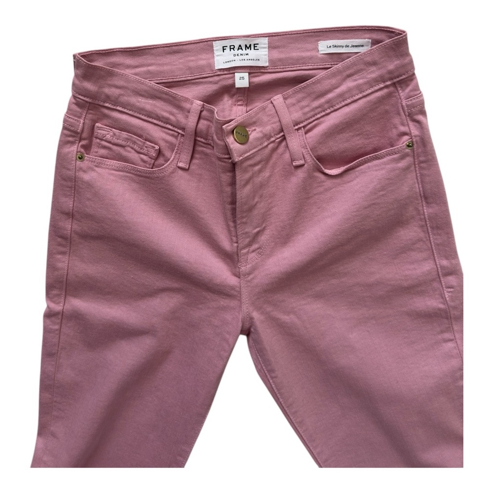 Frame Denim Women's Le Skinny de Jeanne Pink Bloom Size 25 - Picture 6 of 9